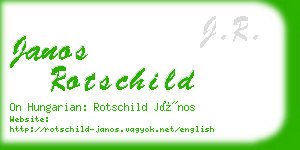 janos rotschild business card